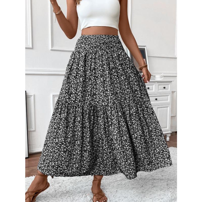 Women's Flower Pattern Print Casual Summer Spring Skirts