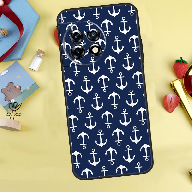 Anchor Boat Case For OnePlus 13R 12R 10R 15 13 12 11 10 9 13T 10T 8T Nord CE 5 2 3 4 Lite N20 N30 Cover