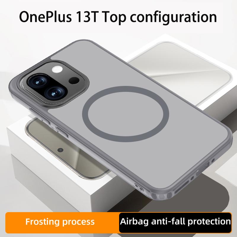 For OnePlus 13T Case Hard Transparent Magnetic Magsafe Shockproof Protective Back Cover Case For One Plus 13T 1+13T Phone Shell