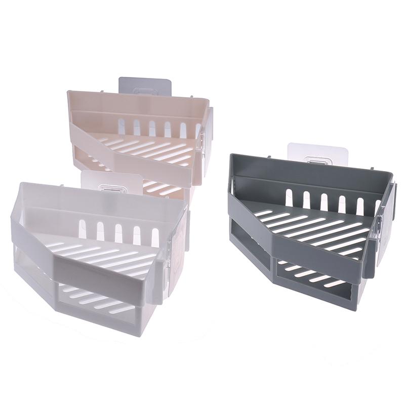 Triangular Shower Caddy Shelf Bathroom Corner Bath Rack Storage Holder Organizer