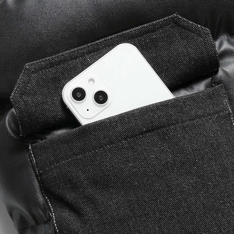 Vest Men's Winter Warm Small Stand-up Collar Cotton Clothes Korean Version Slim-fit Vest Casual Sleeveless Bread Clothes