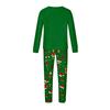 Passendes Weihnachts-Print-Loungewear-Set für Eltern und Kinder, Langarm-Oberteil und Hose, Raglanärmel, Gerade geschnittene Hosen