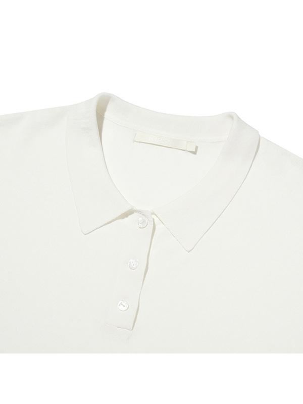 KIRSH Collection Collared Short Sleeve Knit [White]