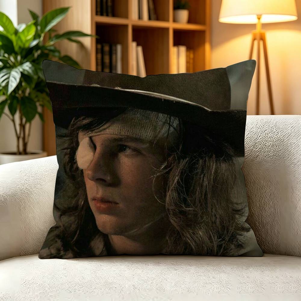 TThe Walking Dead Zombie Survival Horror TV Pillow Case Square DoubleSided Sofa Cushion Cover Bedroom Bedside Pillow