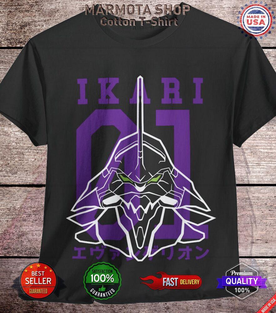 

Ikari Neon Genesis Evangelion Shirt EVA-01 Shinji Anime Tee T-Shirt Unisex NGE 1 XL