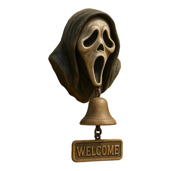 Screaming Phantom Welcome Bell Gothic Shopkeepers Bell Halloween Decor Door