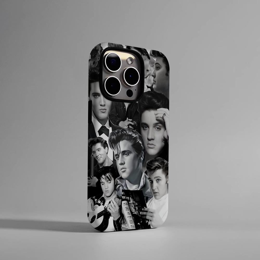 E-Elvis P-Presley Singer Phone Case Hard PC For IPhone 16Promax 17 16 15 14 13 12 11 Pro Max Plus Glossy HD Cover