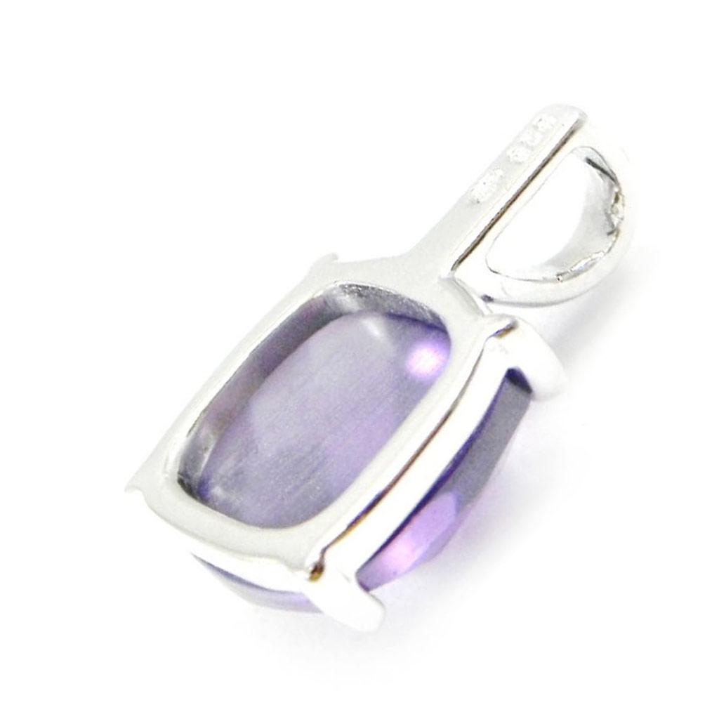 Les Trésors De Lily [G5623] - Purple 'Linda' Silver Pendant