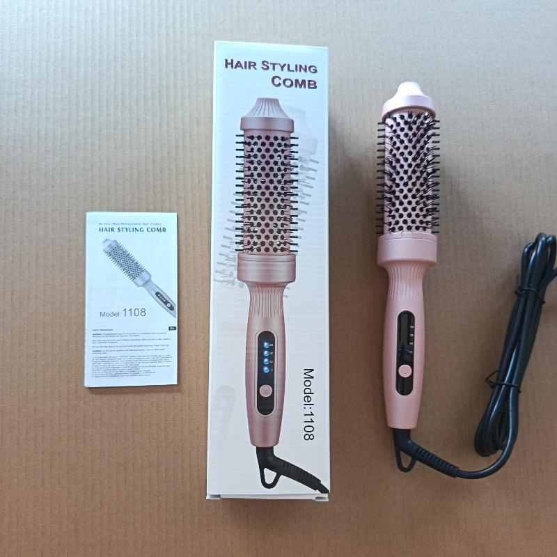 Cross-border Dual-use Curling Iron & Comb: Fluffy Comb for Curling & Straightening Hair