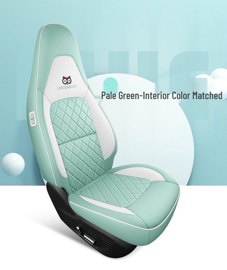 Lingbao UNI Cartoon Car Seat Cover - Full Coverage, Wear-Resistant Leather.