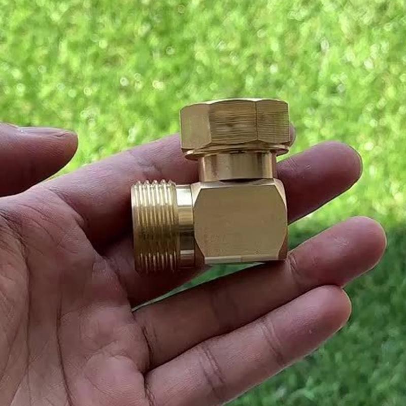 L Shaped Garden Hose Fittings 3/4Inch 90 Degree Hose Swivel Elbow Connector for Irrigation and Car Washing Enduring