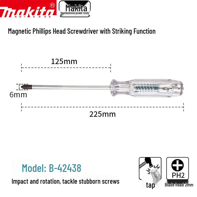 Makita Professional Screwdrivers & Bit Sets CN plug (adapter included)