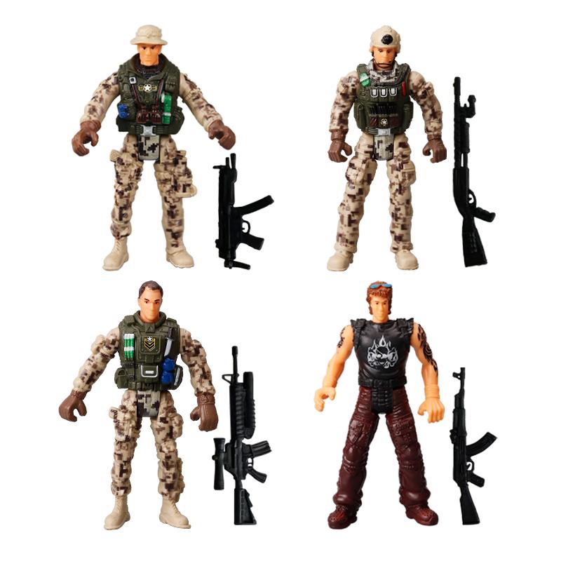 

DIY Special Army Forces Toys With Military Bank War Versus Car SWAT Parts Camouflage Soldiers Play Set For Kids Boy Gifts