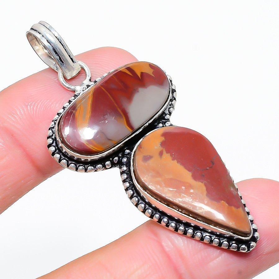 

Noreena Jasper Gemstone 925 Sterling Silver Jewelry Pendant 2.36 n3L15 красный