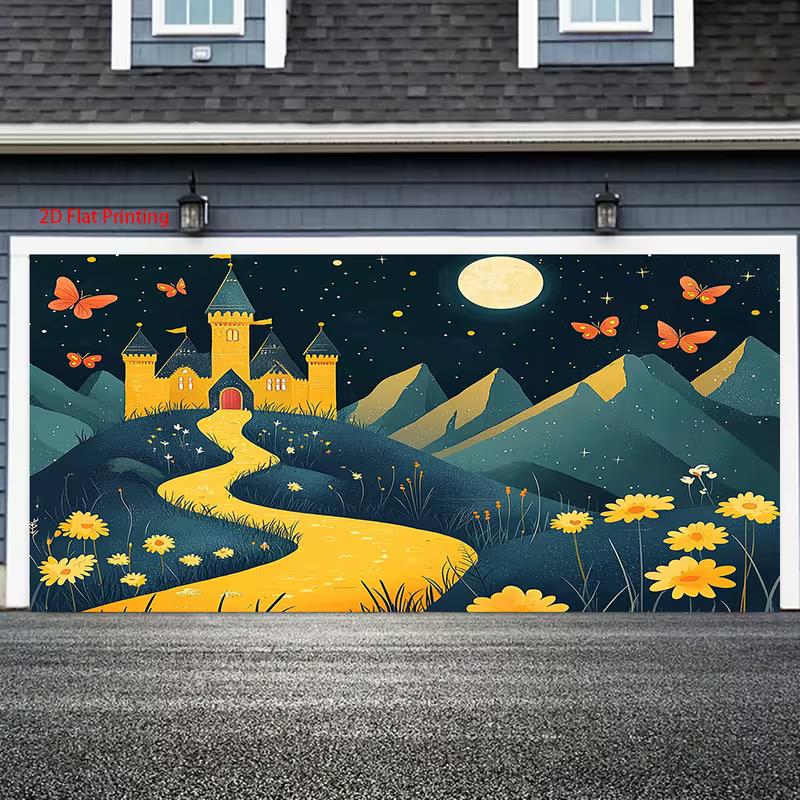 2D Cartoon Magical Kingdom Kids Birthday Newborn Photography Backdrop Decor