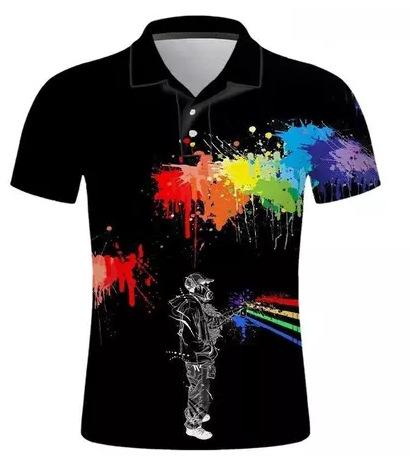 2026 Men s Graffiti Summer Short Sleeve Fashion 3D Printing Casual Short Sleeve Polo Shirt Summer Style Quick Drying Men s Breathable S