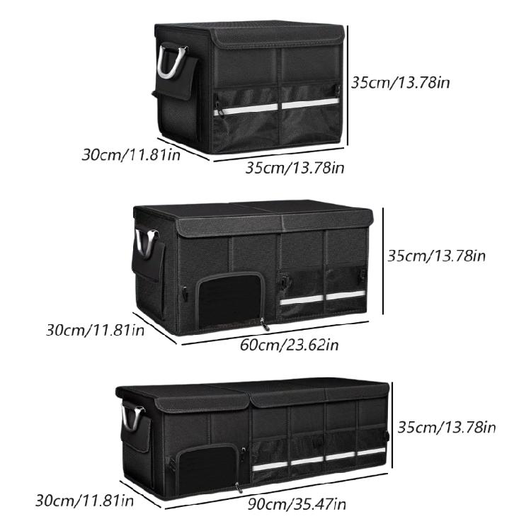Space Saving Automotive Trunk Organizers Foldable Waterproof Container Multiple Sections for Car Interior Organize Use