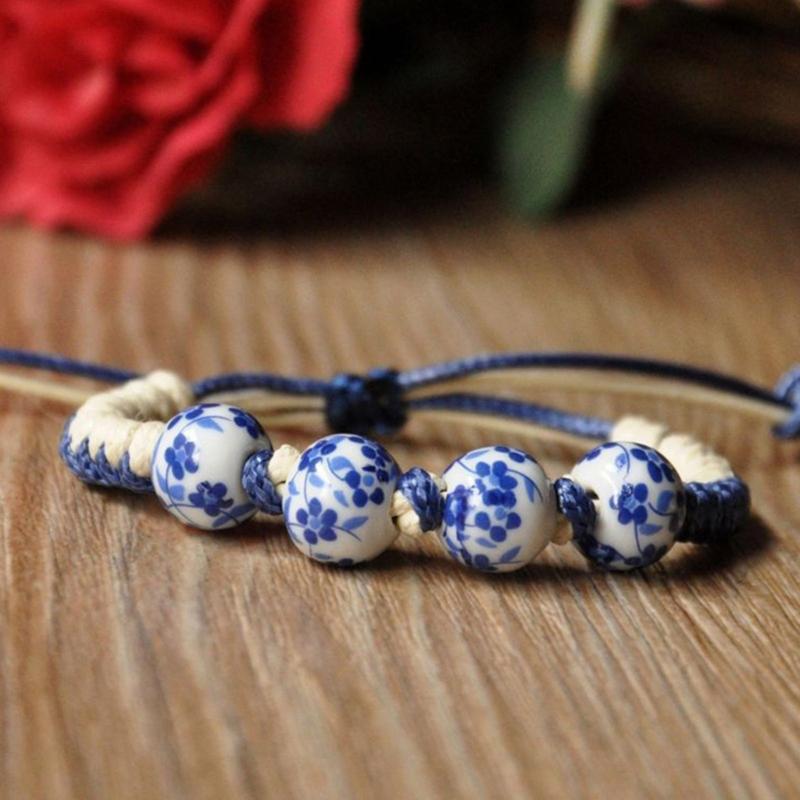 Elegant Ceramic Bead Bracelet Showcasing Traditional Craftsmanship And Modern Designs for Unique Oriental Aesthetic