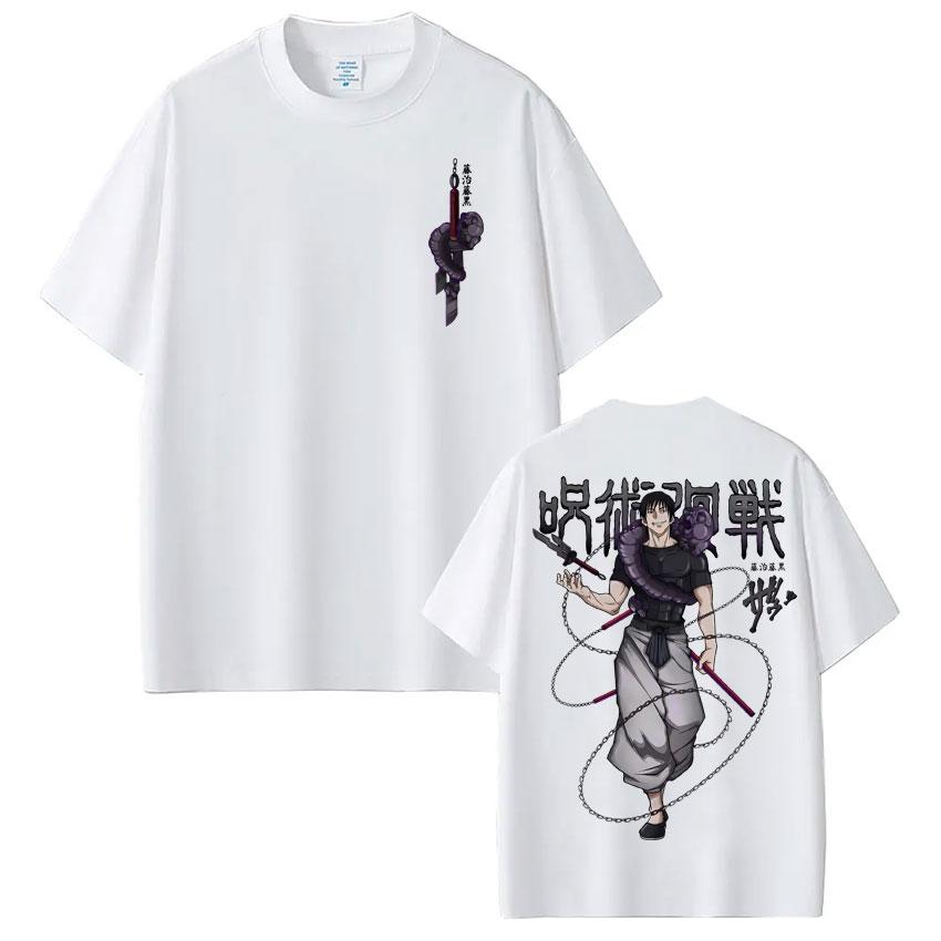 Heta Anime Jujutsu Kaisen Fushiguro Toji Grafiska T-shirts Herr Kvinnor Harajuku Vintage T-shirt Överdimensionerad Bomull Casual Kortärmad