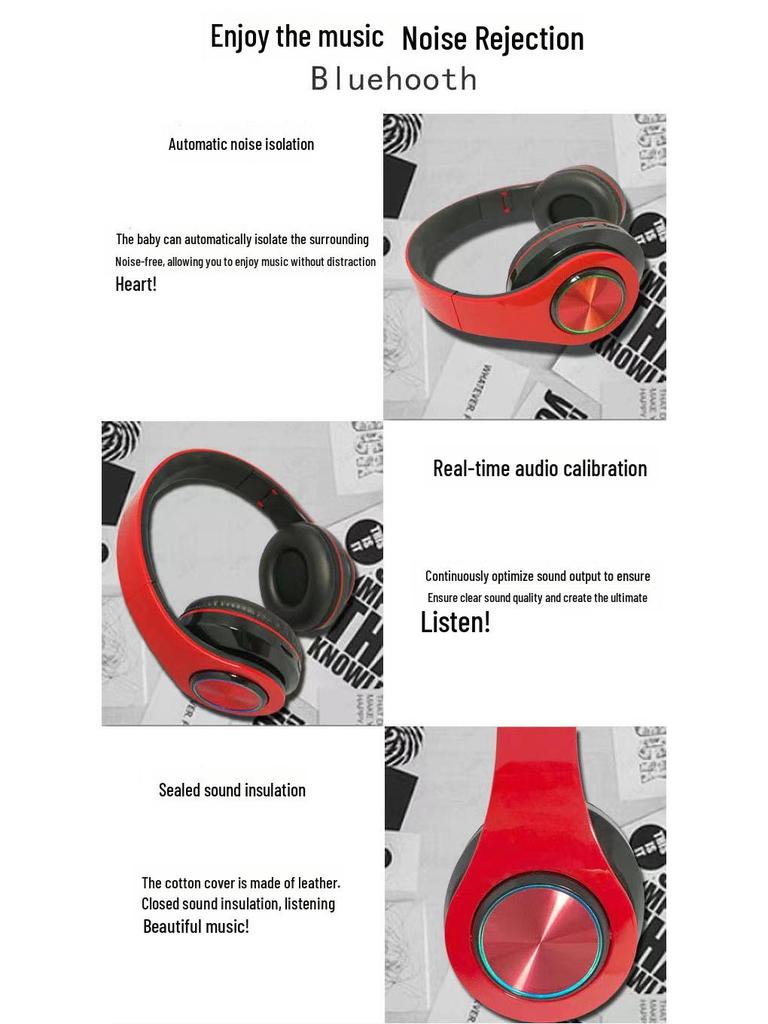 B39 Wireless Bluetooth Headset with Dazzling Lights for Sports & Gaming