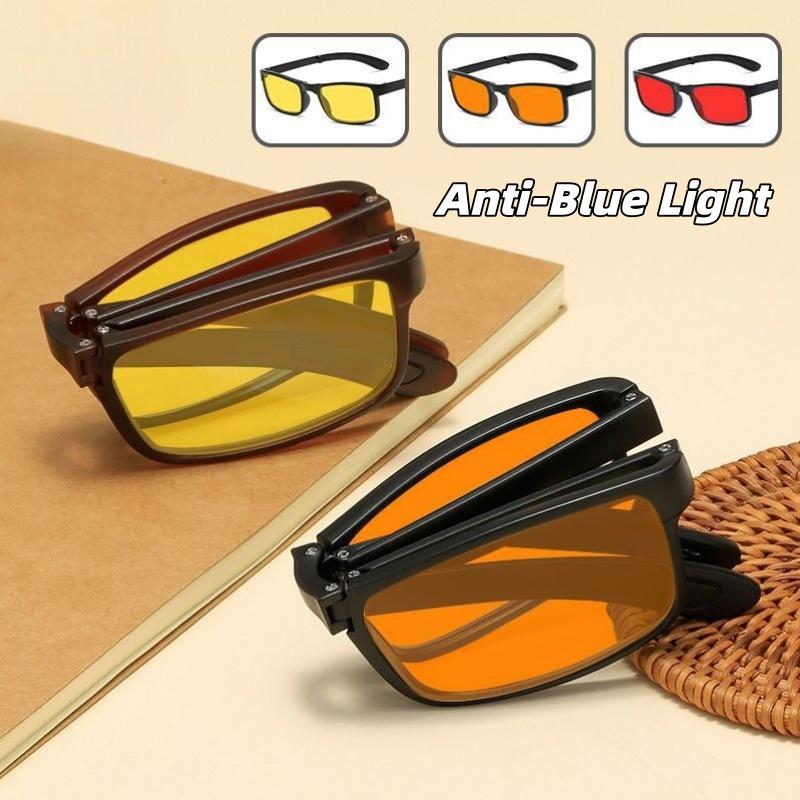 Unisex Ultra-Lightweight Foldable Night Vision Glasses Blue Light Blocking for Phone & Computer Use Portable Gaming Eyewear