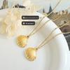 Korean Style Fashion Seashell Pendant Necklace, Gold Plated, Fade Resistant, Perfect for Commute, Travel, and Vacation.