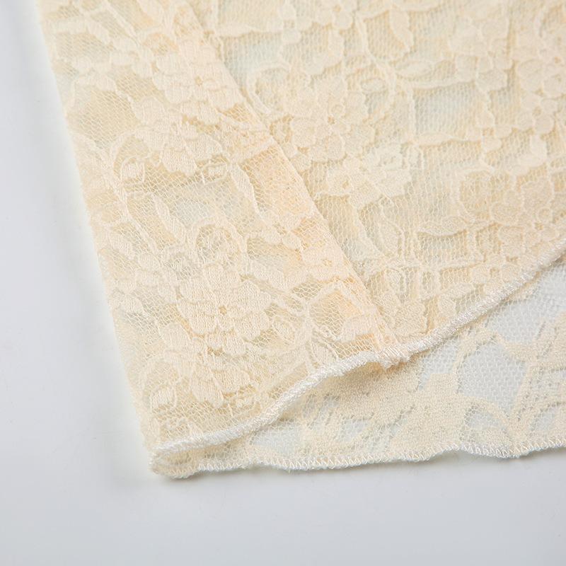 Women's Early Autumn New Spicy Girl Style Design Sense Detachable Two Wear Solid Colour Package Hip Fishtail Lace Half-body Skirt