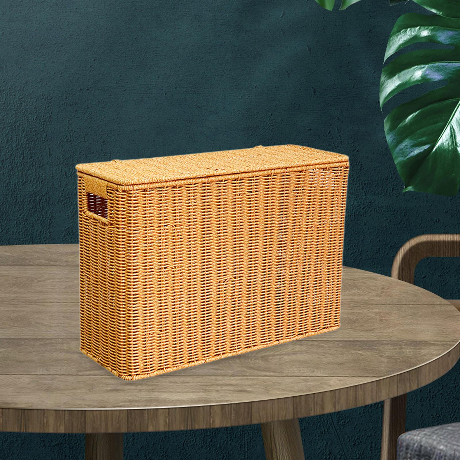 

Узкий и высокий ящик для хранения журналов, легкий многофункциональный органайзер для мелочей с крышкой S