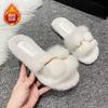 Mao Mao slippers women wear ins tide 2025 autumn and winter new Internet celebrity fashion fairy home flat cotton slippers