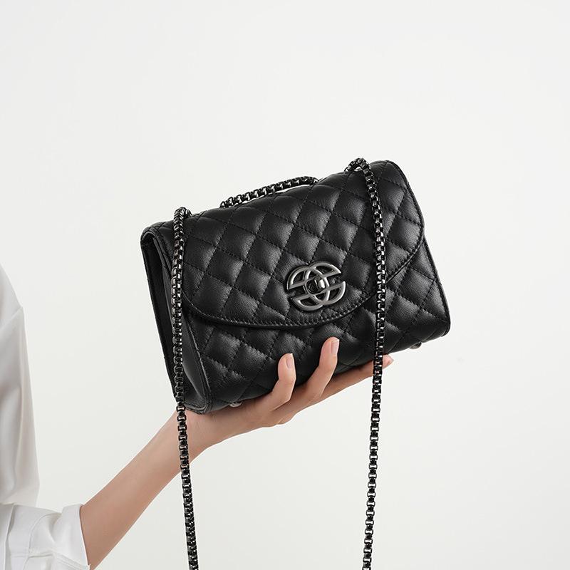 New Bag Women's Bag Chain Bag Crossbody High End Light Luxury Spring and Summer Genuine Leather