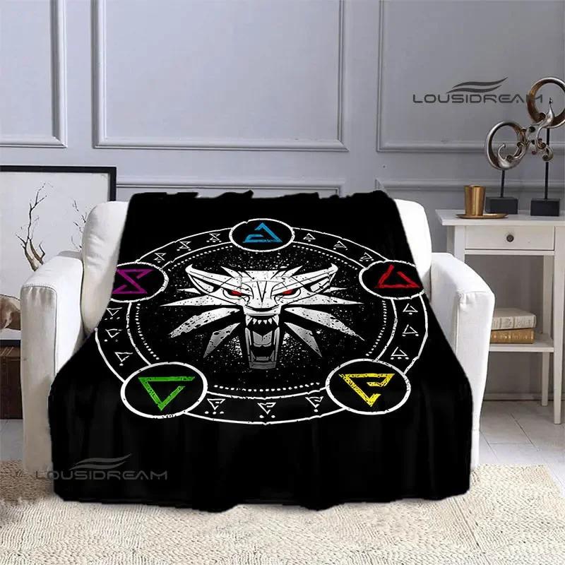 W-Witcher game Printing blanket Flange Warm blanket picnic blanket Home travel blanket bed linings Birthday Gift picnic blanket