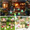 100/50 Stuks Miniatuur Paddenstoelen Gloeien 's Nacht Feeëntuin Decoratie Paddenstoel Hars Beeldjes Huis Decoratie Tafel Accessoires