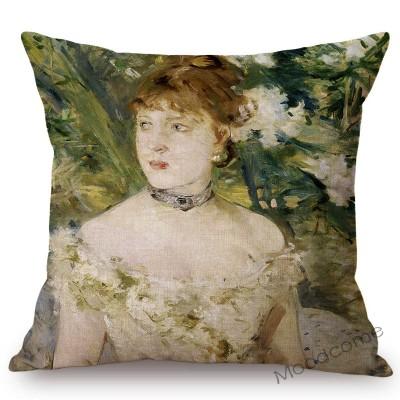 French Female Impressionist Painter Berthe Morisot The Craddle Gallery Oil Painting Throw Pillow Case Sofa Linen Cushion Cover