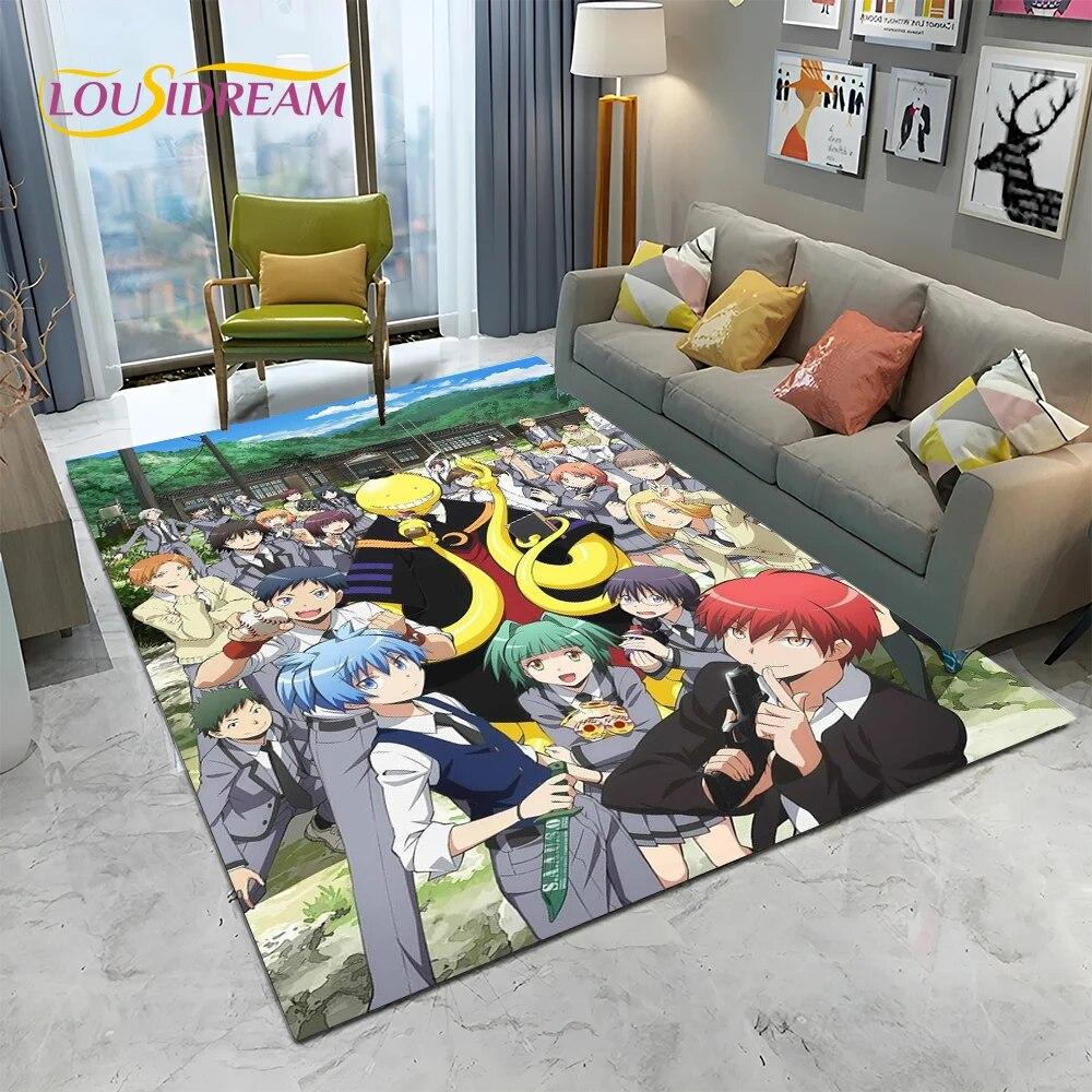 Cartoon Assassination Classroom Anime Carpet Rug for Home Living Room Bedroom Sofa Doormat Decor,kid Area Rug Non-slip Floor Mat