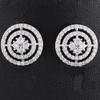 ZAKOL Fashion Multi Layer Round Circle Zircon Earrings Necklace For Women Luxury Wedding Party Accessories Gift