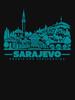 Cities Skylines Sarajevo Bosnia and Herzegovina Line Art Skyline Poster Classic T-Shirt