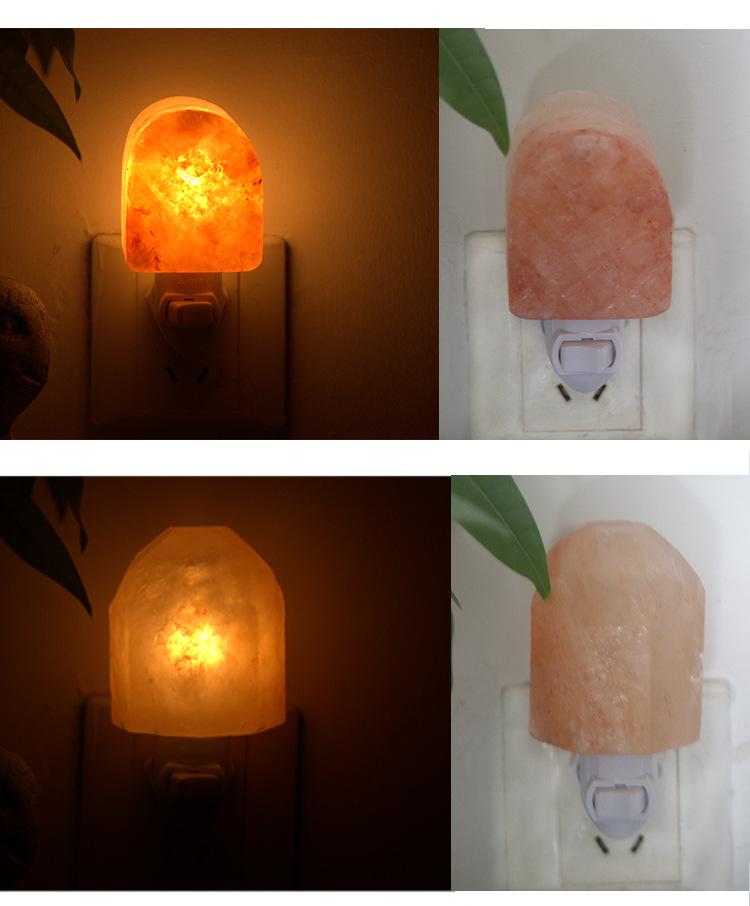 Himalayan Natural Crystal Salt Wall Lamp - Plug-In Night Light for Bedroom, Living Room, Corridor