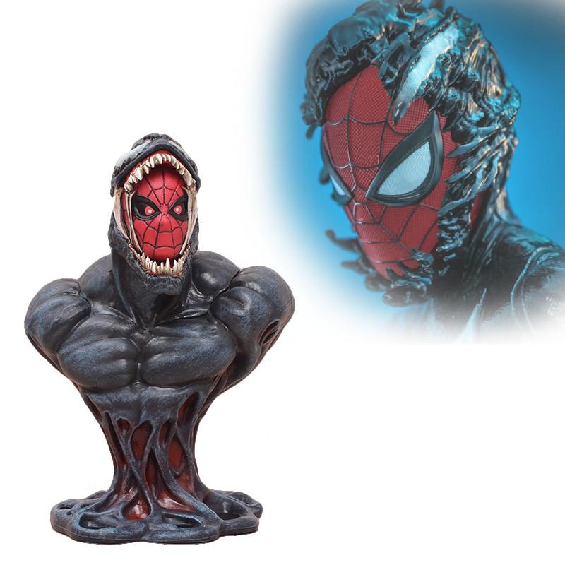 Venom Spider-Man Halbskalen-Statue PVC Display-Figur Zeichentrickfigur 16cm