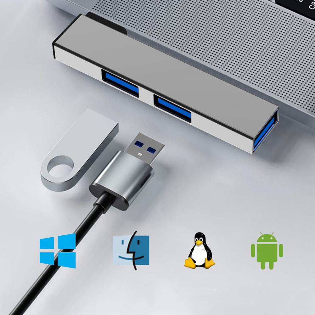 5Pcs 3 in 1 Expansion Dock Hub OTG USB 3.0/Type-C 3.0 To 3 USB USB Docking Station Speed 5.0Gbps 3 Port for PC Computer Laptop