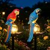 Solar Powered Parrot Garden Light: Waterproof Resin Ornament For Nighttime Holiday Decorations Home Decor Supplies