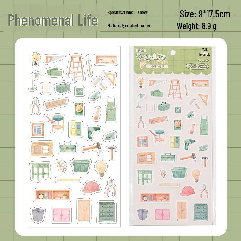 Yuxian Happy Life Creative Sticker Set - Decorative DIY Journal Markers