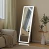Freestanding LED Mirror, 150 x 50 cm, 3 Colors, Dimmable, Memory, 4 mm Tempered Glass, Clear