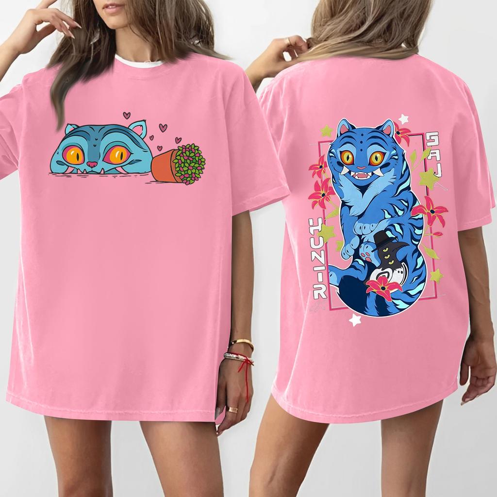 Women's Round Neck Printed Short-sleeved T-shirt Top