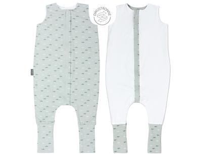 Double-sided Sleeping Bag with Feet for Kids 3-4 Years Old - Mintleaf