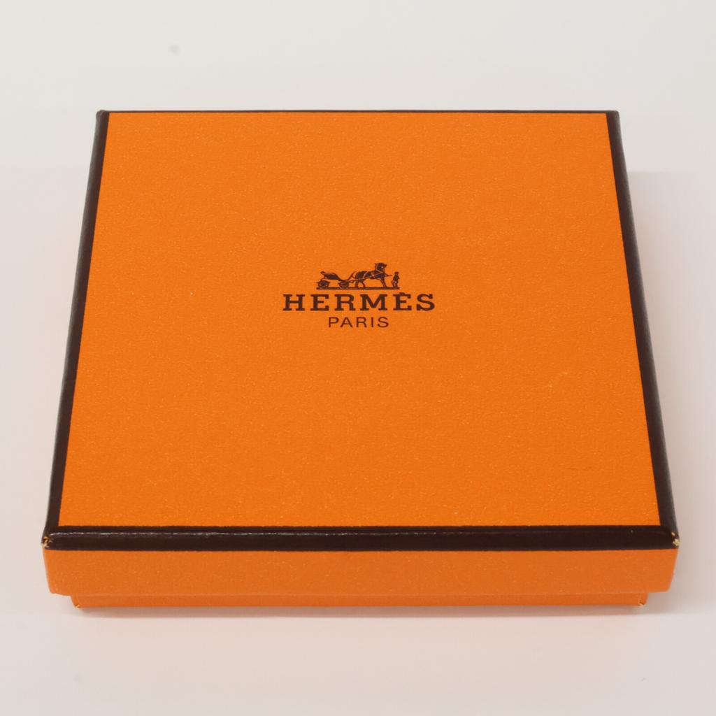 Hermes [Excellent Condition] GM Enamel Caleche Bangle Orange / goldUsed