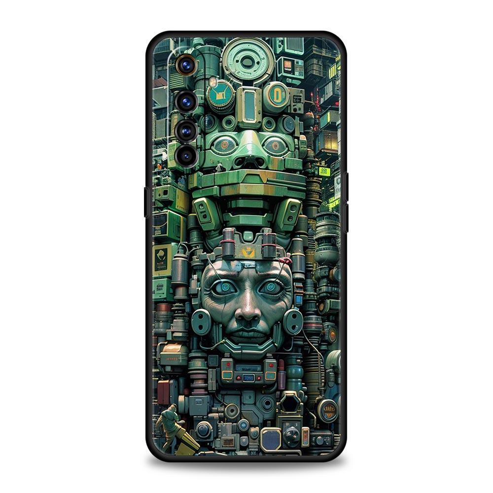 Vintage Totem Painting Soft TPU For Realme 13 12 11 10 9 Pro Plus GT3 GT2 C21 C25 C35 C53 C55 C67 Pro 5G Phone Case Cover Capas