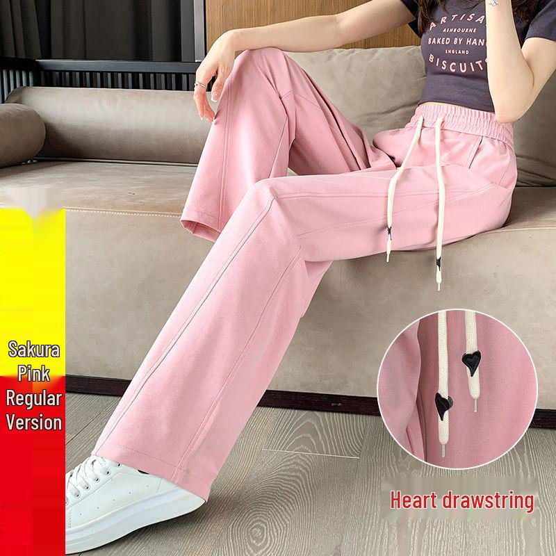 

Women s Pink Narrow-Leg Banana Pants - High-End Summer 2026 Thin Straight-Leg Ice-Feeling Sports Sweatpants S (Recommended 45-50kg)