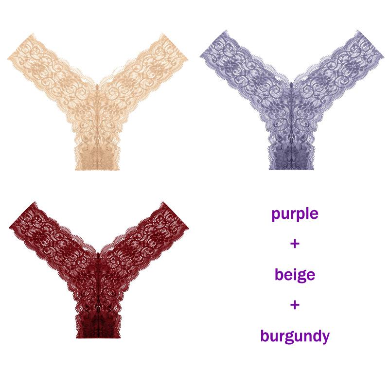 CINOON 3 Teile/los frauen höschen Transparent Low-Taille Unterhose Aushöhlen Tanga Weibliche Nahtlose G-String Sexy Unterwäsche Spitze Dessous panty