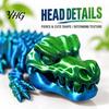 Flexible Body Reptile Toy 3D Printed Articulated Crocodile Toy, Figure, Animal Fidget for Portable Decompression Gadget Stress Relief, Movable Joints