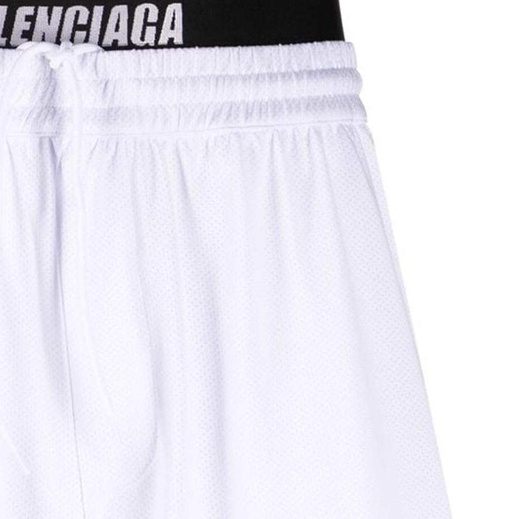 Balenciaga Technical-Mesh Jersey Swim Shorts 'White' Men's 6983174C0B49000